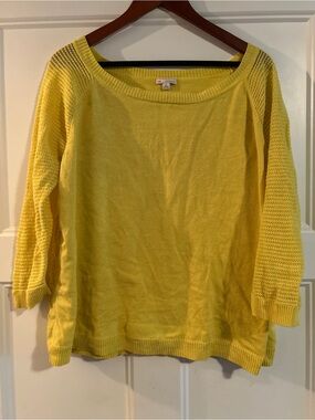 GAP Women's  Yellow Scoop Neck Sweater